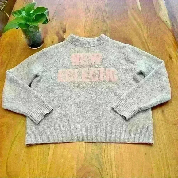 Oversized pastel purple sweater/jumper H&M.  New Eclectic on the front. XS - Picture 8 of 9